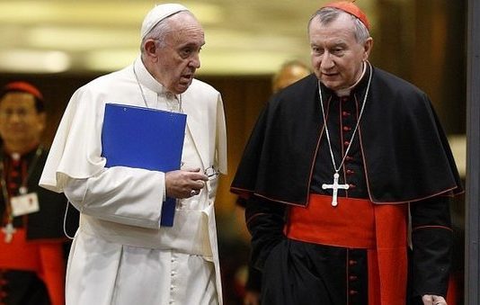 Cardenal Parolin y papa Francisco