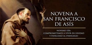 Hoy, jueves, 3 de octubre de 2019, reza la Novena a San Francisco de Asís: noveno Día