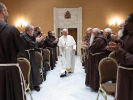 Encuentro del Papa Francisco. Los capuchinos en el Vaticano