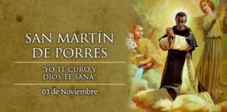 Martín de Porres, Santo. El Santo del día y su historia. Domingo, 3 de noviembre de 2019