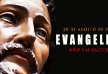 Evangelio del día, 29 de Agosto de 2020