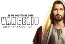 Evangelio del día, 26 de Agosto de 2020