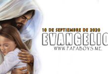 Evangelio del día, 10 de Septiembre de 2020