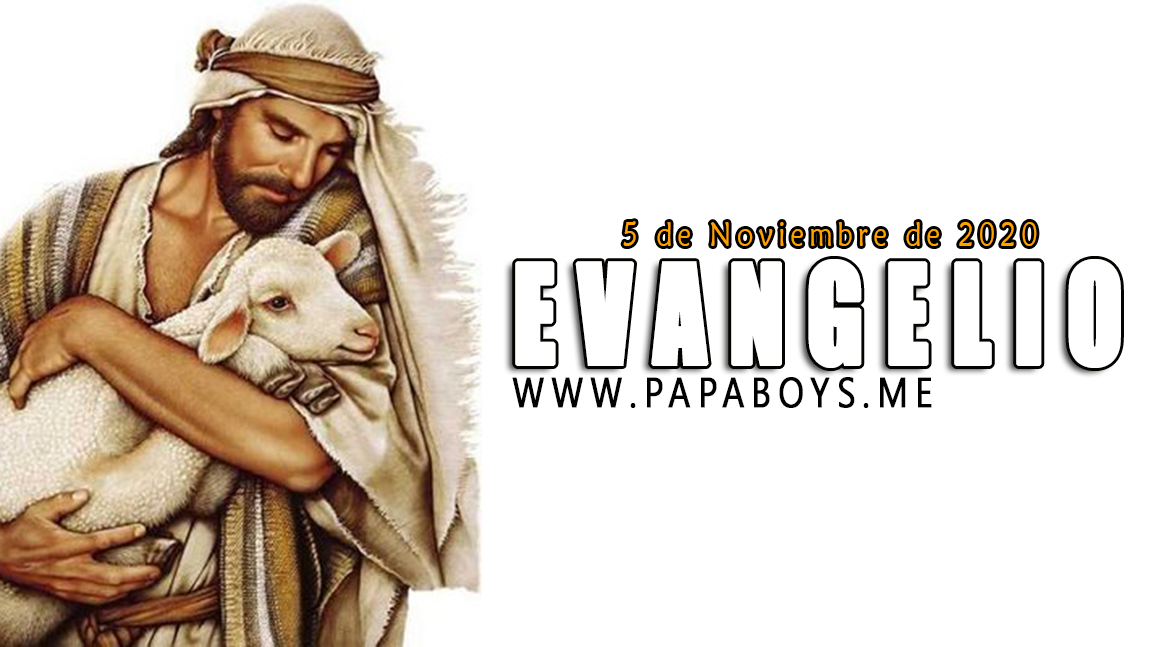 Evangelio del día y Comentario de hoy. Jueves, 5 de Noviembre de 2020